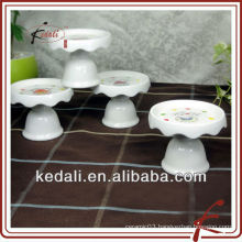 Hot Style White Ceramic Porcelain Cake Plate Dish Dinner Set Tableware